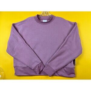 Abound Fleece Pullover Sweater Pink Bloom Womens XL Mock Neck Long Sleeve NWT